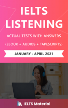 کتاب زبان آیلتس لیسنینگ اکچوال تست ژانویه تا آپریل ۲۰۲۱ (IELTS Listening Actual Tests (Jan – April 2021