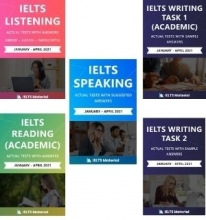 IELTS Academic 5 in 1 Combo ( Listening + Speaking + Reading + Writing Task 1+ Task 2) (Jan – April 2021