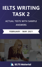 کتاب زبان آیلتس رایتینگ اکچوال تست تسک ۲ فوریه تا می ۲۰۲۱ (IELTS Writing Task 2 Actual Tests with Sample Answers (Feb – May 20
