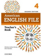 کتاب معلم امریکن انگلیش فایل 4  ویرایش دوم  American English File 4 Teachers Book+CD 2nd Edition