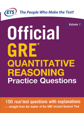 کتاب افیشیال جی ار ای کوانتیتیو ریسونینگ پرکتیس کوئسشن Official GRE Quantitative Reasoning Practice Questions
