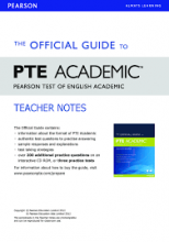 کتاب آفیشیال گاید تو پی تی ای آکادمیک The Official Guide to PTE Academic - Teacher Notes