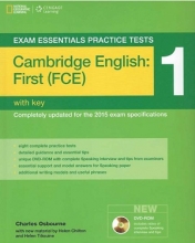 کتاب اگزم اسنشیالز پرکتیس تست فرست اف سی ای Exam Essentials Practice Tests First (FCE) 1+DVD