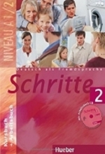 کتاب شریته آلمانی Deutsch als fremdsprache Schritte 2 NIVEAU A 1/2 Kursbuch + Arbeitsbuch