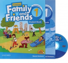 کتاب امریکن فمیلی اند فرندز 1 ویرایش دوم American Family and Friends 1 (2nd) SB+Wb+QRCode سايز كوچك