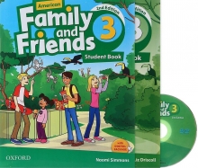 کتاب امریکن فمیلی اند فرندز 3 ویرایش دوم American Family and Friends 3 (2nd) SB+Wb+QRCode سايز كوچك