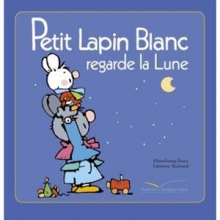 Petit Lapin Blanc - : Petit Lapin Blanc regarde la lune