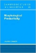 Morphological Productivity (Cambridge Studies in Linguistics)